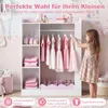 COSTWAY Kinderkast, kinderkledingkast met 2 Productafbeelding-voorbeeld 4