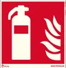 Feuerlöscher Symbol 20cm Kunststoffplatte selbstklebend Produktbild-Vorschau 1