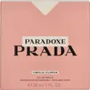 The image shows the front of a pink perfume box for Prada Paradoxe Virtual Flower Eau de Parfum. Produktbild-Vorschau