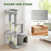 PawHut Kratzbaum 114 cm Katzenturm mit Höhle, Sisalstämme, Produktbild-Vorschau 6