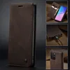 Collage of images showing a brown leather phone case for a Samsung Galaxy S10 Lite. Produktbild-Vorschau