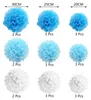 YBwanli 24er Pompons Deko Blau - Hochzeitsdeko Einschulung Produktbild-Vorschau 6