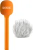 Rode Handadapter Interview GO Orange mit Fell-Windschutz Produktbild-Vorschau 1