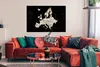 MuchoWow® Poster Karte von Europa - Schwarz - Holz 120x80 Produktbild-Vorschau 2
