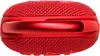 A close-up side view of a red JBL Clip 5 portable speaker. Produktbild-Vorschau