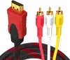 MMOBIEL HDMI zu 3RCA Audio Video AV Kabel Chinch Stecker Produktbild-Vorschau 2