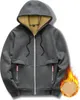 ASKSA Herren Gefuettert Fleece Kapuzenpullover Zipper Produktbild-Vorschau 2