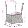 Design Garten-Ecksofa mit Kissen Hellgrau Poly Rattan, Produktbild-Vorschau 8