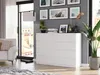 Komoda 140 cm 8 zásuvek skříňka FRAMIRE R-140-S8 bílá Náhled obrázku produktu 2