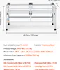 A white metal stand for a washing machine, with dimensions and specifications listed below. Voir les images du produit