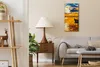 Wohnzimmer-Bild Leinwand Uhr Geräuschlos 30x60 Wasser Boot Produktbild-Vorschau 3
