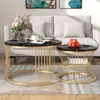 Set aus zwei runden Couchtischen – Moderne Beistelltische – Produktbild-Vorschau 2