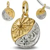 Zilveren Zon en Maan Hanger voor Sieraden Productafbeelding-voorbeeld 1