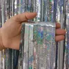 Rideau Lametta 2 x 1 m, argent scintillant, holographique, Voir les images du produit 3