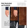 ROUGH Büffel Rau Wild Leder Arbeitsschürze, Grillschürze Produktbild-Vorschau 4