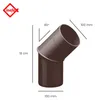 INEFA Fallrohrbogen 45 Grad, DN100 / 100mm, Dunkelbraun – Produktbild-Vorschau 2