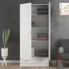 Amylya - Armoire polyvalente 2 portes, 79x170h cm blanc, un Voir les images du produit 1