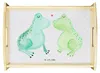 Mr. & Mrs. Panda Holztablett Frosch Liebe - Grau Pastell - Produktbild-Vorschau 1