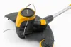 Close-up of the head of a string trimmer, showing the motor housing and cutting guard. Produktbild-Vorschau