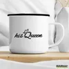 Huuraa Emaille Tasse his Queen Krone 300ml Vintage Produktbild-Vorschau 3