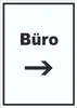 Büro Schild mit Text und Richtungspfeil rechts Office Produktbild-Vorschau 1