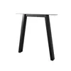 A black metal table base is shown against a white background. Voir les images du produit
