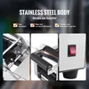 Collage of close-up shots of a stainless steel machine, highlighting its features and construction. Náhled obrázku produktu