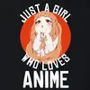 JUST A GIRL WHO LOVES ANIME Anime Mädchen Otaku Manga Produktbild-Vorschau 3