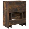 vidaXL Schminktisch mit Hocker Räuchereiche 60x40x113,5 cm Produktbild-Vorschau 6