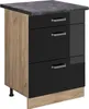 Küchenunterschrank Vicco R-Line Schwarz Hochglanz 60 cm mit Produktbild-Vorschau 1