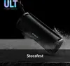 A black Sony Bluetooth speaker is shown in a dynamic, action-oriented setting, with water splashing around it. Voir les images du produit