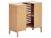 A bamboo bathroom vanity with a curved cutout for a sink. Náhled obrázku produktu