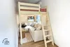 Hochbett aus holz Sylvia 160x200 schräger Leiter - Grau Produktbild-Vorschau 9