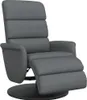 A gray recliner chair with an extended footrest, shown from a three-quarter angle against a white background.