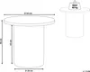 BELIANI Beistelltisch Beige MDF Platte Travertinoptik ø 50 Produktbild-Vorschau 3