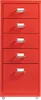 A red filing cabinet with five drawers on wheels. Náhľad obrázku produktu