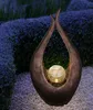 2x LED Solarlampen Bronzefarben, Glaskugel, Höhe 50 cm Produktbild-Vorschau 12