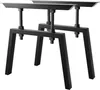 Two black metal table legs are shown against a white background. Podgląd zdjęcia produktu