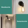 ZMH Deckenstrahler 1 flammig Schwarz E27 Deckenlampe Produktbild-Vorschau 4