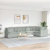 vidaXL Modulares Sofa mit Kissen Samt Hellgrau Produktbild-Vorschau 2