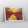 Gerahmtes Poster - Rahmen in heller Eiche - See Blumen - Produktbild-Vorschau 8