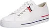 A white sneaker with red and blue accents. Produktbild-Vorschau