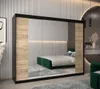 Skříň s posuvnými dveřmi v šířce 250 cm TIMEA 2 - černá / Náhled obrázku produktu 1