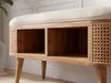 FineBuy – tapicerowana ławka 90 cm z plecionką wiedeńską – Podgląd zdjęcia produktu 5