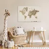 MuchoWow® Poster Weltkarte - Seil - Braun 60x40 cm - Produktbild-Vorschau 7