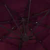 vidaXL Parasol avec mât en aluminium 4 couches rouge Voir les images du produit 5