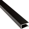G03 LED Glaskantenprofil Kühlprofil Schwarz 2m Produktbild-Vorschau 1
