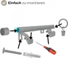 LOFT 360 cm 2-läufige Gardinenstange Schwarz 19 mm aus Produktbild-Vorschau 6