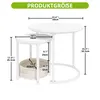 2 tlg. Couchtisch Rund, Nisttisch 2er set Beistelltisch Produktbild-Vorschau 5