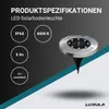 LUXULA LED Solar-Bodenleuchte 5 lm tralweiß silber IP44 Produktbild-Vorschau 3